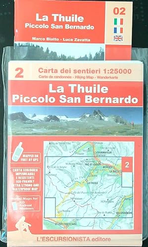 Bild des Verkufers fr La Thuile, piccolo San Bernardo 1:25.000 trekking Mappa escursionistica Con carta zum Verkauf von Librodifaccia