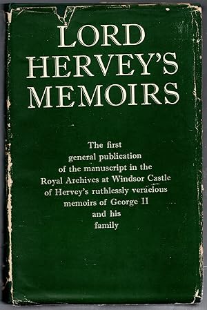 Image du vendeur pour Lord Hervey's Memoirs mis en vente par Michael Moons Bookshop, PBFA