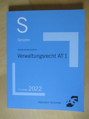 Bild des Verkufers fr S. Skripten. Verwaltungsrecht AT 1. zum Verkauf von Brcke Schleswig-Holstein gGmbH