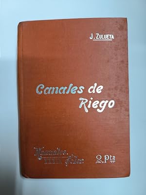 Seller image for LIBRO CANALES DE RIEGO, J ZULUETA, MANUALES SOLER - TDK200 for sale by TraperaDeKlaus
