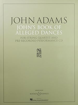 Imagen del vendedor de John's Book of Alleged Dances, for String Quartet and Pre-Recorded Performance CD (Set of Parts, with CD) a la venta por Austin Sherlaw-Johnson, Secondhand Music