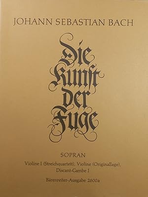 Immagine del venditore per Die Kunst der Fuge (The Art of Fugue), Nach der Handschrift und dem Erstdruck herausgegeben von Hermann Diener (Streichquartete und Originalle), Set of Parts (Stimmen) venduto da Austin Sherlaw-Johnson, Secondhand Music