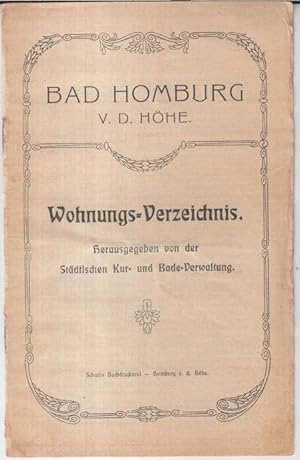 Bad Homburg v. d. Höhe - Wohnungs-Verzeichnis. - Im Inhalt: Hotels und Restaurants / Privat-Häuse...