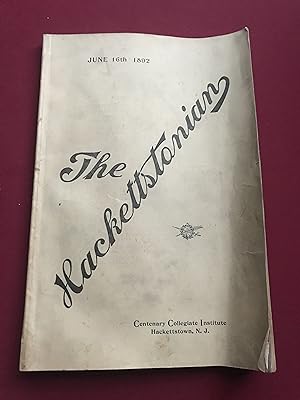 The Hackettstonian -Centenary Collegiate Institute publication June 16th, 1892