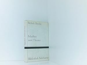 Imagen del vendedor de Schriften zum Theater. ber eine nicht-aristotelische Dramatik a la venta por Book Broker