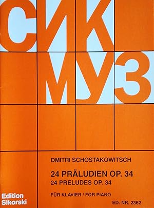 Bild des Verkufers fr 24 Prludien fr Klavier / 24 Preludes for Piano. Op. 34. zum Verkauf von Versandantiquariat Ruland & Raetzer