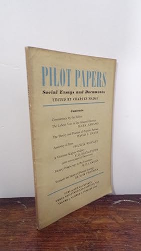 Immagine del venditore per Pilot Papers: Social Essays And Documents: Volume I Number 1 venduto da Tilly's Bookshop