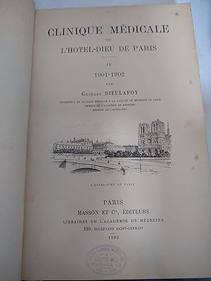 Clinique médicale de L'Hotel Dieu de Paris IV 1901 - 1902