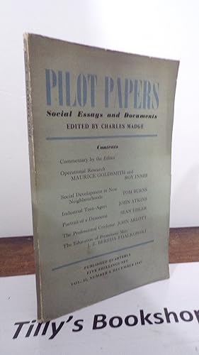 Immagine del venditore per Pilot Papers: Social Essays And Documents: Volume II Number 4 venduto da Tilly's Bookshop