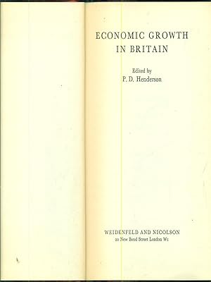 Immagine del venditore per Economic Growth in Britain venduto da Librodifaccia