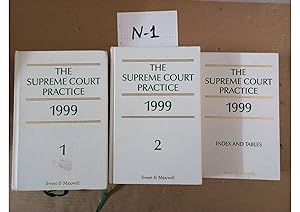 Immagine del venditore per The Supreme Court Practice 1999 Vol 1 And 2 With Tables And Index The White Book Service venduto da UK LAW BOOK SELLERS LTD
