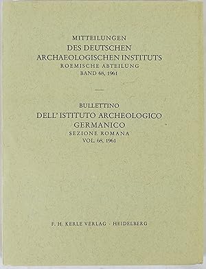 Bild des Verkufers fr Roemische Abteilung Band 68, 1961 - Bullettino dell'Istituto Archeologico Germanico. Sezione romana Vol. 68, 1961. zum Verkauf von Antiquariat Schmidt & Gnther