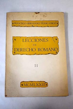 Imagen del vendedor de Lecciones de Derecho Romano, tomo II a la venta por Alcan Libros