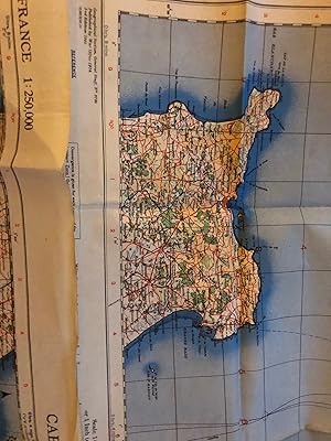 Immagine del venditore per Original Maps of Caen & Cherbourg 1:250,000 War Office 1942 venduto da WORLD WAR BOOKS