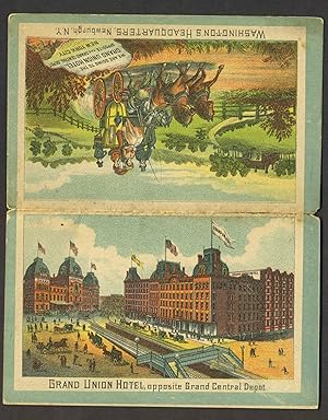 Bild des Verkufers fr The Grand Union Hotel (with view of) Grand Central Station, Opposite the Grand Central Depot, New York, Memoranda Booklet zum Verkauf von Antipodean Books, Maps & Prints, ABAA