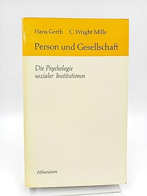 Seller image for Person und Gesellschaft Die Psychologie sozialer Institutionen for sale by Antiquariat Smock