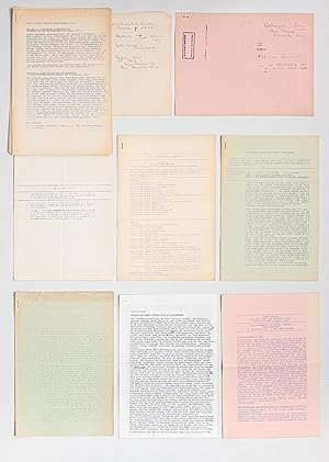 [CONCEPTUAL ART   CONCRETE POETRY   FLUXUS] 54 leaves of hectographed typewriter texts, two of th...