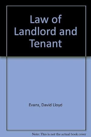 Bild des Verkufers fr Law and Landlord Tenant zum Verkauf von WeBuyBooks