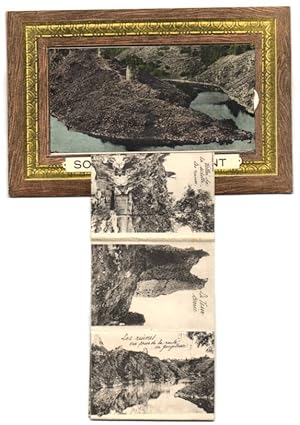 Leporello-Carte postale Crozant, La Sedelle, Les Ruines, Pont sur la Creuse, Le Moulin de Brugant