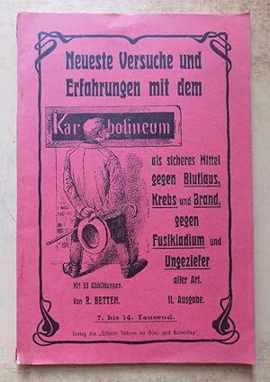 Neueste Versuche und Erfahrungen mit dem Karbolineum als sicheres Mittel - Gegen Blutlaus, Krebs ...