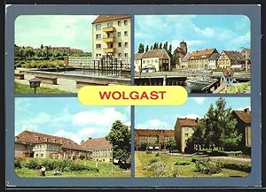 Bild des Verkufers fr Ansichtskarte Wolgast, Hafenpartie, Hotel Vier Jahreszeiten zum Verkauf von Bartko-Reher