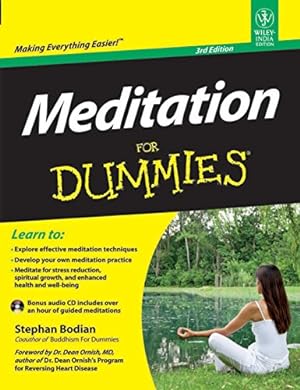 Bild des Verkufers fr Meditation For Dummies, 3rd Ed zum Verkauf von WeBuyBooks