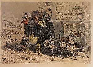 Seller image for Altkolorierte Lithographie 1847. The Stage Coach. for sale by ANTIQUARIAT Franke BRUDDENBOOKS