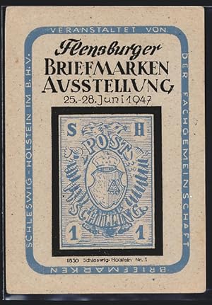 Ansichtskarte Flensburg, Briefmarken-Ausstellung 1947