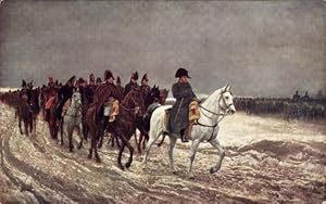 Künstler Ansichtskarte / Postkarte Meissonier, Napoleon Bonaparte, Kaiser Napoleon I., Reiter