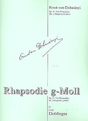 Bild des Verkufers fr Rhapsodie g-Moll op.11,1fr Klavier zum Verkauf von AHA-BUCH GmbH