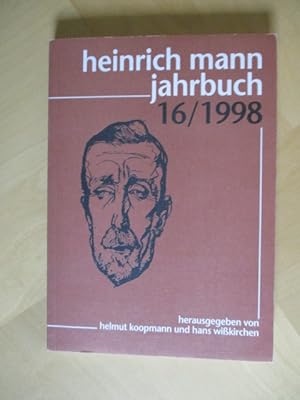 Seller image for Heinrich Mann Jahrbuch 16/1998 for sale by Brcke Schleswig-Holstein gGmbH