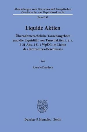Bild des Verkufers fr Liquide Aktien. zum Verkauf von BuchWeltWeit Ludwig Meier e.K.