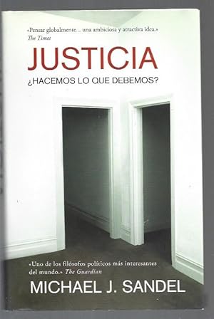 Seller image for JUSTICIA HACEMOS LO QUE DEBEMOS? for sale by Desvn del Libro / Desvan del Libro, SL