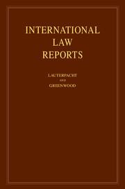 Bild des Verkufers fr International Law Reports zum Verkauf von moluna