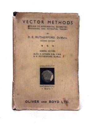 Image du vendeur pour Vector Methods (University Mathematical Texts) mis en vente par World of Rare Books