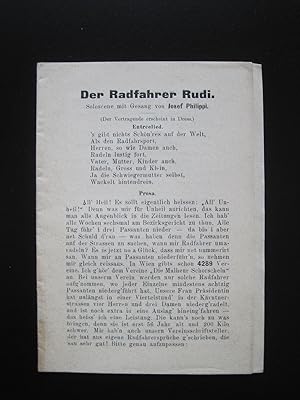 Der Radfahrer Rusi. Soloscene mit Geang