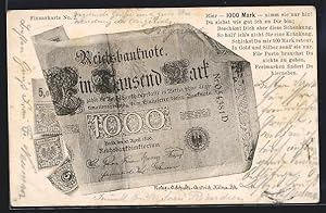 Ansichtskarte Geldschein Reichsbanknote 1000 Mark