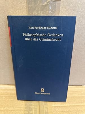 Bild des Verkufers fr Philosophische Gedanken ber das Criminalrecht (Historia Scientiarum) zum Verkauf von PlanetderBuecher
