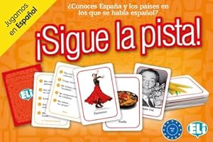 Seller image for Sigue la pista! (Spiel) : Conoces Espaa y los pases en los que se habla espaal?. Niveau A2 for sale by AHA-BUCH GmbH