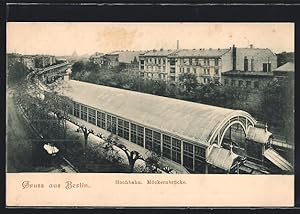 Ansichtskarte Berlin-Kreuzberg, Hochbahn an der Möckernbrücke