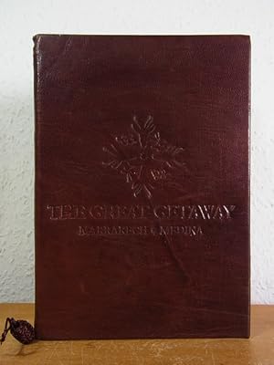 Hotel The Great Getaway, Marrakech Medina. Leder-Speisekartenbuch ohne Speisekarte / Leather menu...