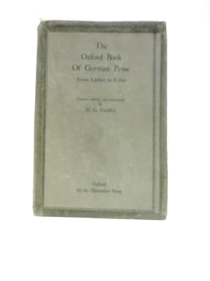 Bild des Verkufers fr The Oxford Book of German Prose Das Oxforder Buch Deutscher Prosa Von Luther Bis Rilke zum Verkauf von World of Rare Books