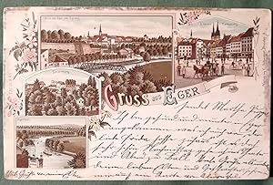 Eger ( Cheb ). 1 alte Orig.- Ansichtspostkarte