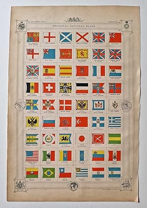 Original 1899 Colour Chart of Principal National Flags