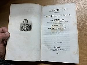 *RARE* 1827 "MEMOIRES L'INTERIEUR DU PALAIS DE L'EMPIRE DE NAPOLEON" BOOK