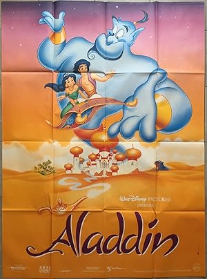 Affiche originale cinéma ALADDIN Chambre d'enfant WALT DISNEY 120x160cm