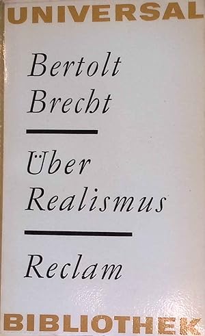 Bild des Verkufers fr ber Realismus. Reclams Universal-Bibliothek ; Bd. 442 : Sprache u. Literatur zum Verkauf von books4less (Versandantiquariat Petra Gros GmbH & Co. KG)