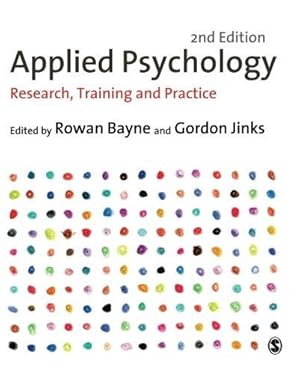 Imagen del vendedor de Applied Psychology: Research, Training And Practice a la venta por WeBuyBooks