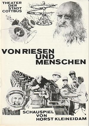 Bild des Verkufers fr Programmheft Horst Kleineidam VON RIESEN UND MENSCHEN Premiere 20. September 1969 Spielzeit 1969 / 70 Nr. 2 zum Verkauf von Programmhefte24 Schauspiel und Musiktheater der letzten 150 Jahre