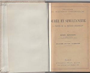 Seller image for Dure et simultanit: A propos de la thorie d'Einstein, for sale by L'Odeur du Book